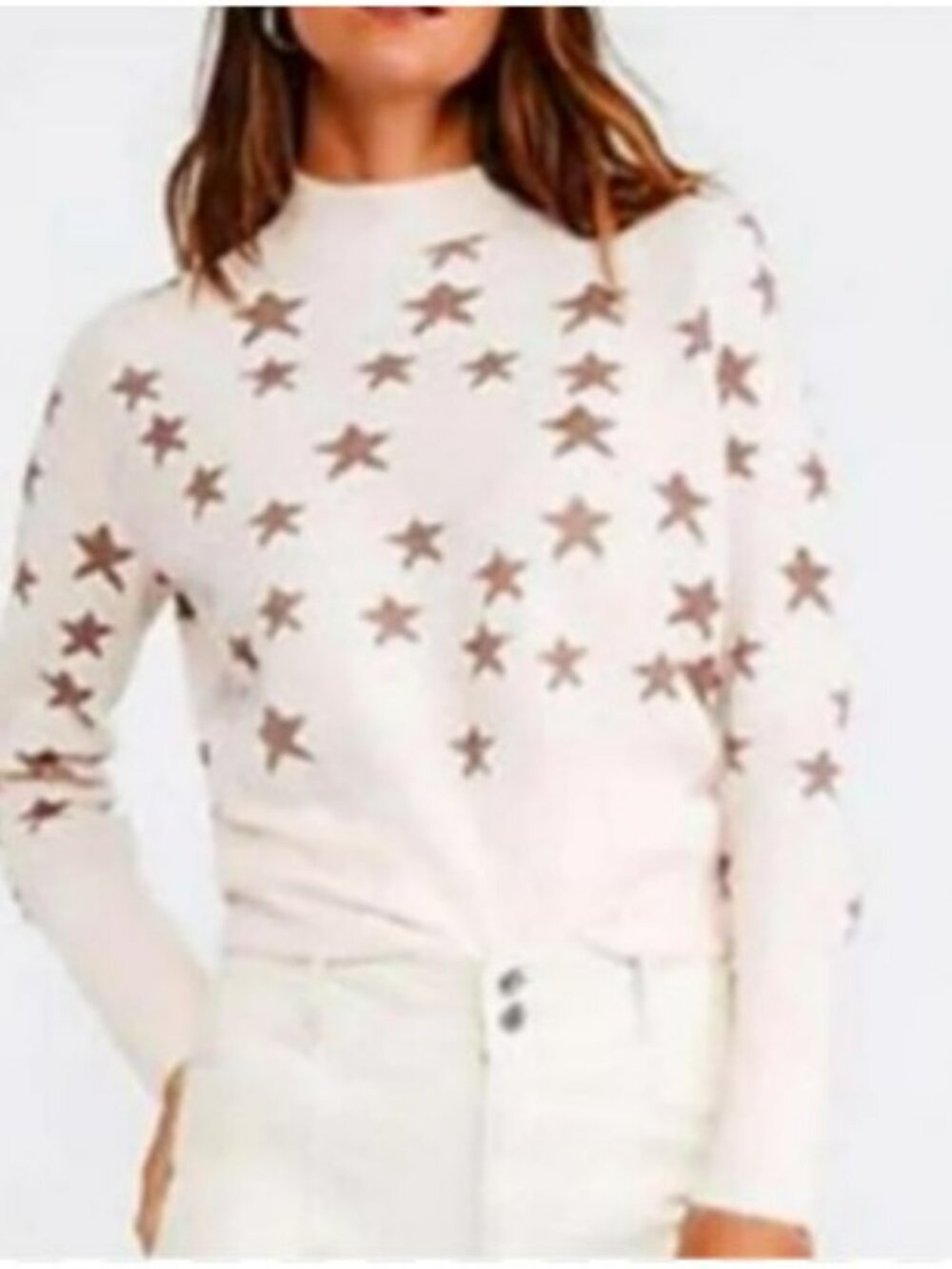 ## ✨ Ann Taylor Star Print Mock Neck Sweater ✨